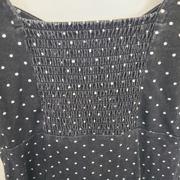 ABERCROMBIE AND FITCH Black Polka Dot Short Sleeve Mini Dress Size XS - Picture 5 of 9